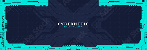 Abstract Modern Tech Background Minimal Geometric Circuit Pattern with Neon Blue Accents