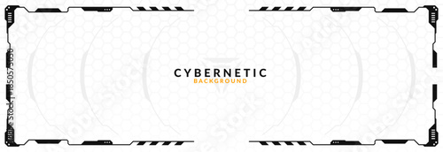 Abstract Modern Tech Background Minimal Geometric Circuit Pattern in Black