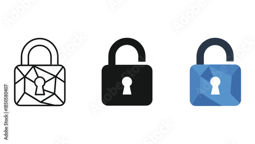 Padlock Icons Set Security