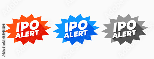 pack of ipo stock launch alert sticker background