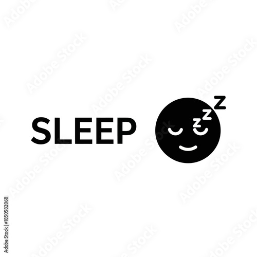 Sleeping Face Icon with Zzz Symbol.