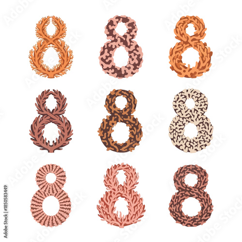 Colorful spiral hair ties organized.