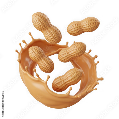 Wallpaper Mural Peanuts dipped in caramel sauce isolated on transparent background Torontodigital.ca