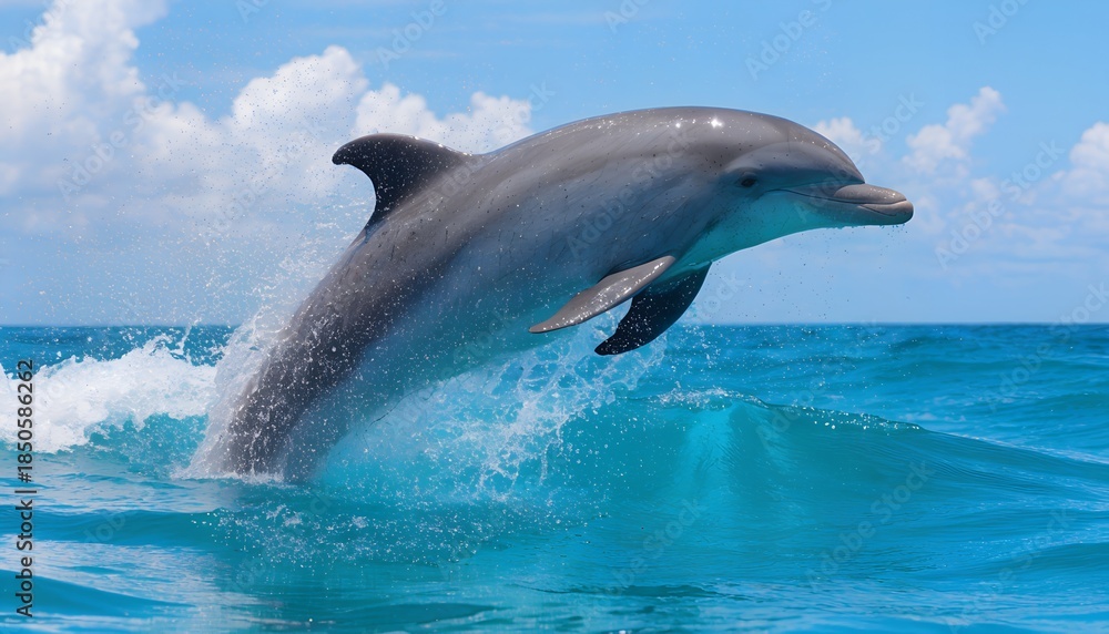Fototapeta premium dolphin jumping out of water