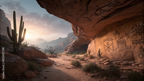 Wallpaper Mural Scenic red sandstone arch formations in Arches National Park Utah with desert cliffs blue sky and dramatic canyon landscape Torontodigital.ca