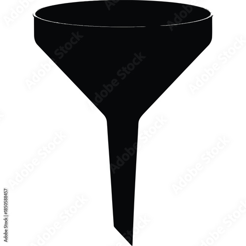 Minimalist Funnel Icon – Clean Business Symbol for Sales Process, Lead Management & Marketing Strategy in Web & App Design

