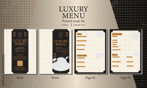 seamless pattern luxury menu design