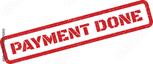 Grunge red rubber stamp clearly marking a payment as completed on a business statement