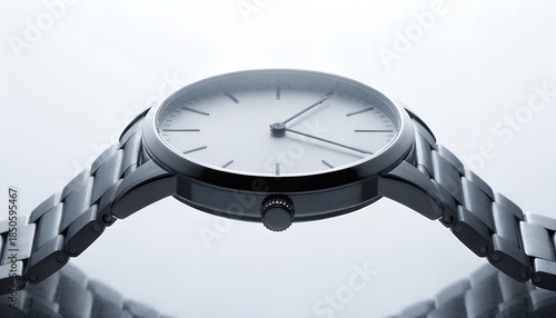 
This image presents a sophisticated, low-angle 