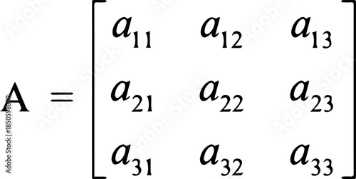 Matrix Linear Algebra Vector Illustration Explaining Mathematical Transformations, Coordinate Systems and Analytical Structures