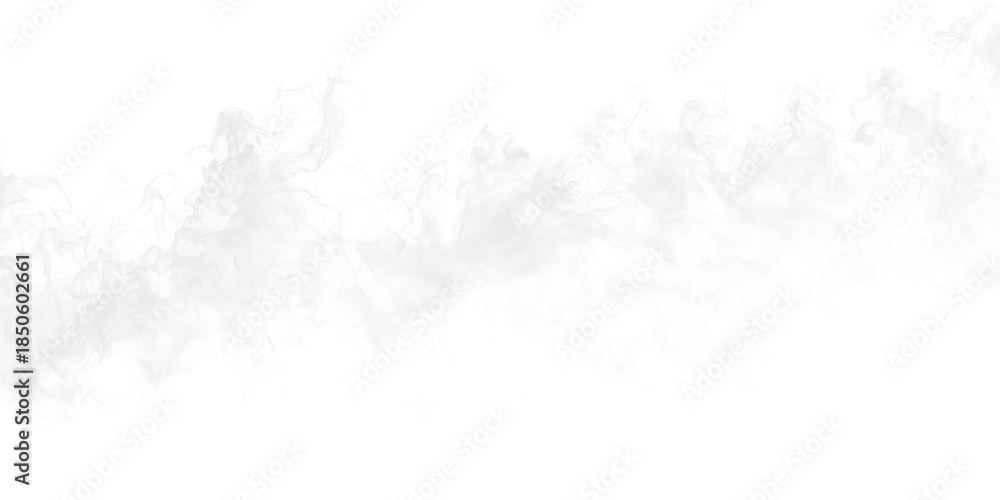 Obraz premium Smoke appears on a transparent background, creating a flowing and soft visual effect in an artistic display