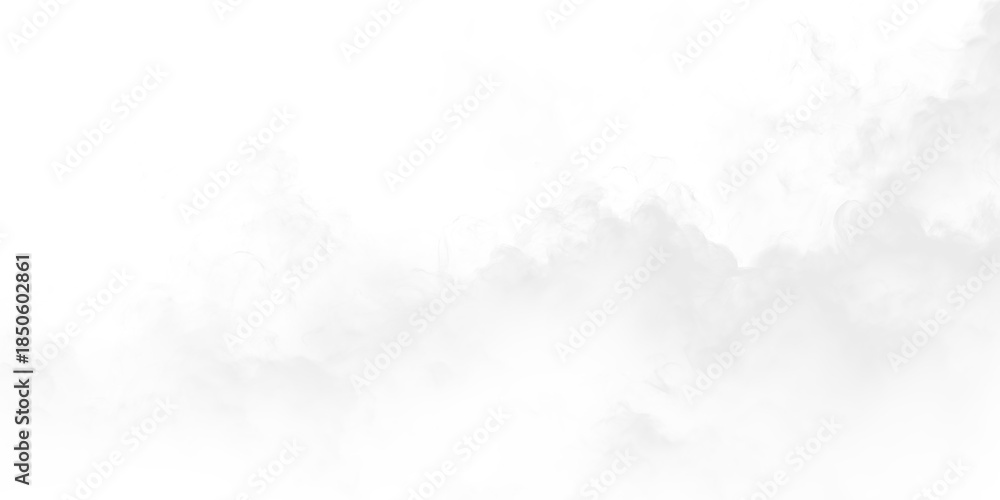 Naklejka premium Cloud formations on a transparent background with soft textures and shapes that suggest movement and change in the atmosphere
