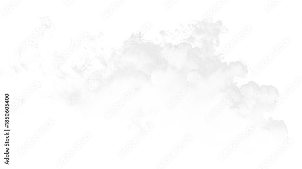 Obraz premium White cloud on transparent background showing soft shapes and forms that create a feeling of airiness in the visual space during daylight hours