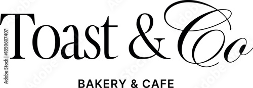 Crafting the sophisticated 'toast & co bakery & cafe' logo within adobe illustrator