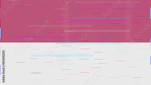 Monaco glitch flag vector, RGB split distortion, digital abstract video frame illustration