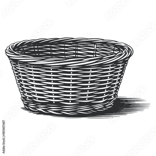 empty wicker basket