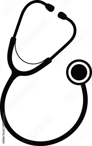 Black and white stethoscope medical healthcare