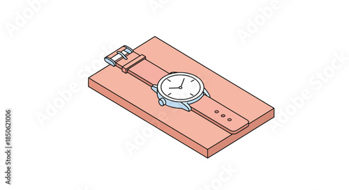 Elegant wristwatch with leather strap, perfect accessory for a sophisticated lifestyle and timeless style statement to accessorize your fashion collection