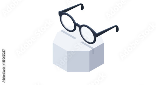 Vote wisely with retro glasses on a ballot box, empowering citizen participation in democracy and shaping the future with informed decisions