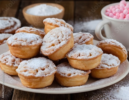 Wallpaper Mural mini funnel cake bites on a plate Torontodigital.ca