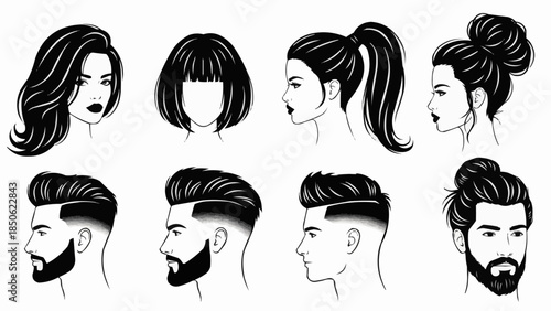 Collection of Diverse Hairstyles for Men and Women.