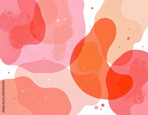 Abstract Watercolor Background Warm Coral and Peach Tones