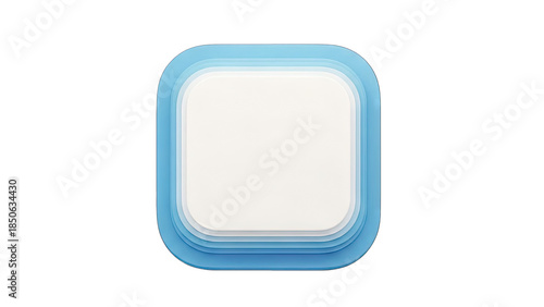 Abstract Blue and White Square Design on White Background