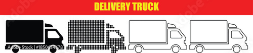 Delivery Trucks in Different Colors and Styles