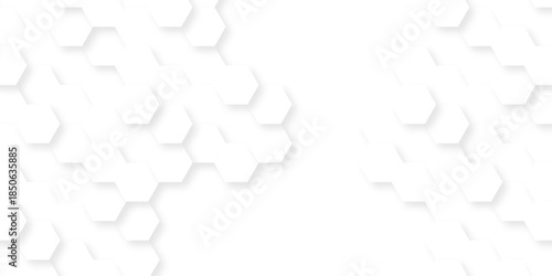 White paper texture abstract grid tile seamless hexagon wall creative metal business wallpaper texture background.