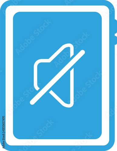 ミュートしたタブレット端末のアイコン
