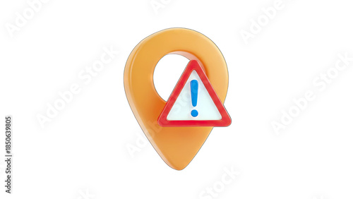 Location Pin with Alert Sign - Warning Concept Free Download Location Pin with Alert Sign - Warning Concept - GFXLoad