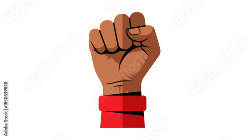 Raised Fist Symbolizing Solidarity and Protest