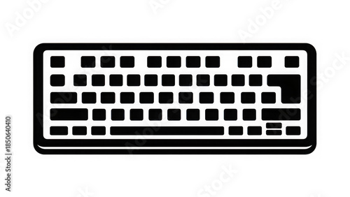 computer keyboard icon simple design