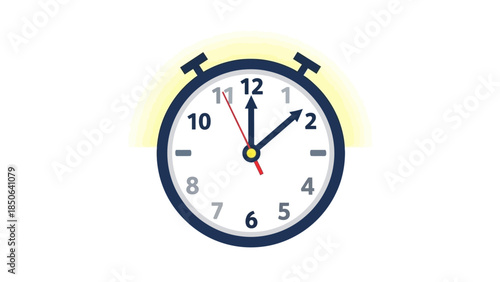 Alarm clock ringing loudly on a still life table in a quiet morning scene