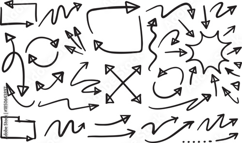 Hand drawn doodle vector set. Collection of cute hand drawn doodle line art black and white vector art and illustration vector icon 