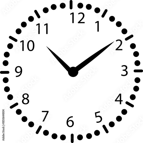 Clock icon with analog wall clocks and stopwatch timer symbols in black line and outline style, time measurement watch pictogram pack for schedule alarm countdown UI design