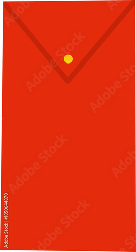 Red envelope or hongbao illustration representing luck, prosperity, and blessings in Chinese New Year tradition. Flat vector design perfect for festive visuals, packaging, social media, and holiday