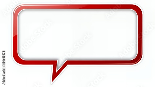 高級感のある赤いスピーチバブル 広告バナー用デザイン枠