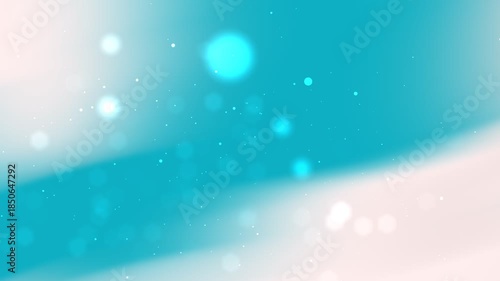 Abstract Light Particles Floating in a Dreamy Blue and White Gradient Background Loop.