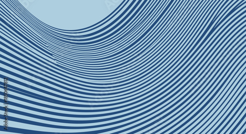 Abstract Wavy Blue Lines Background Pattern, Dynamic Striped Design Vector Illustration