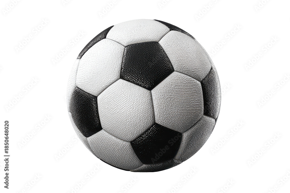 Fototapeta premium A soccer ball with black and white stripes