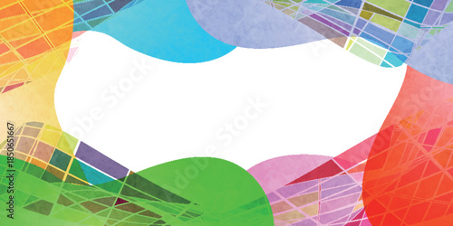 曲線　カラフル　模様　幾何学　背景