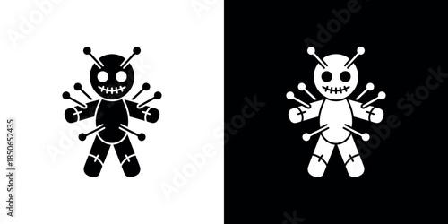 Voodoo doll with needles a spooky symbol of magic and dark arts
