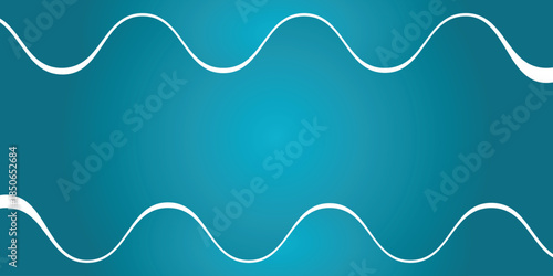 Abstract teal gradient background with smooth white wavy lines, flowing horizontal curves, modern minimal design, clean layered composition, creative digital banner backdrop for branding, presentation