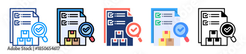 Quality Control Icon Sheet Multiple Style Collection 