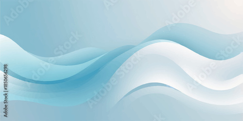 Abstract flowing blue water vector design with light curve lines and a smooth wavy texture background pattern