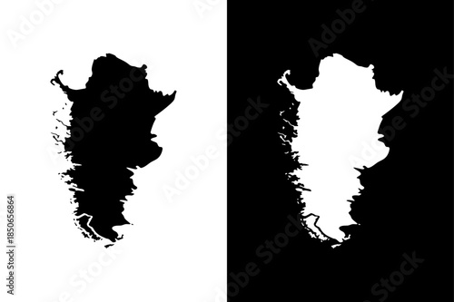 Argentina Map Vector Illustration, Clean Silhouette Icon on Black White Background