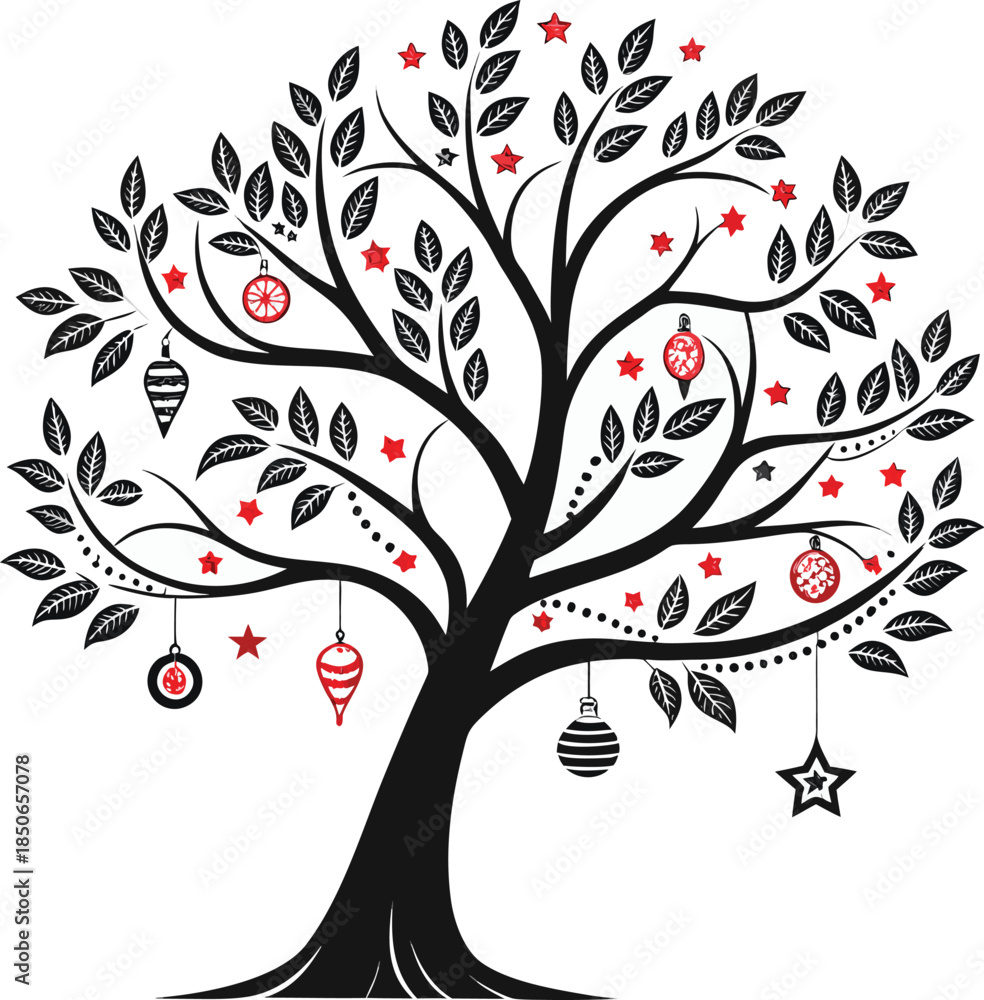 Obraz premium abstract tree with birds