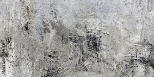 Textured surface with cold gray tones and distressed and details of old cement for wall decoration.