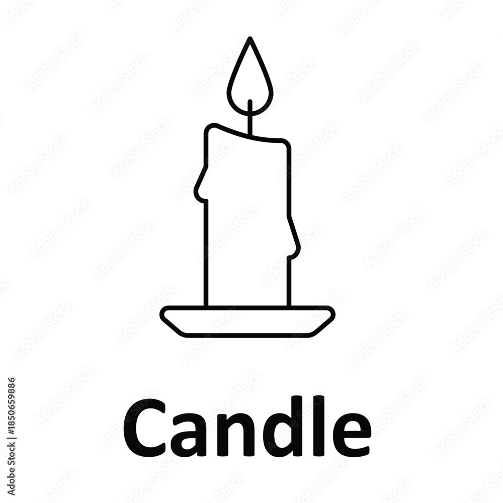 Obraz premium Candle Vector icon which can easily modify or edit